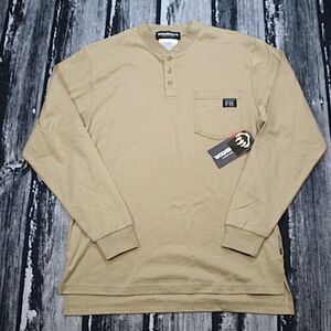 NEW Wolverine Men's Flame Resistant Long Sleeve Henley